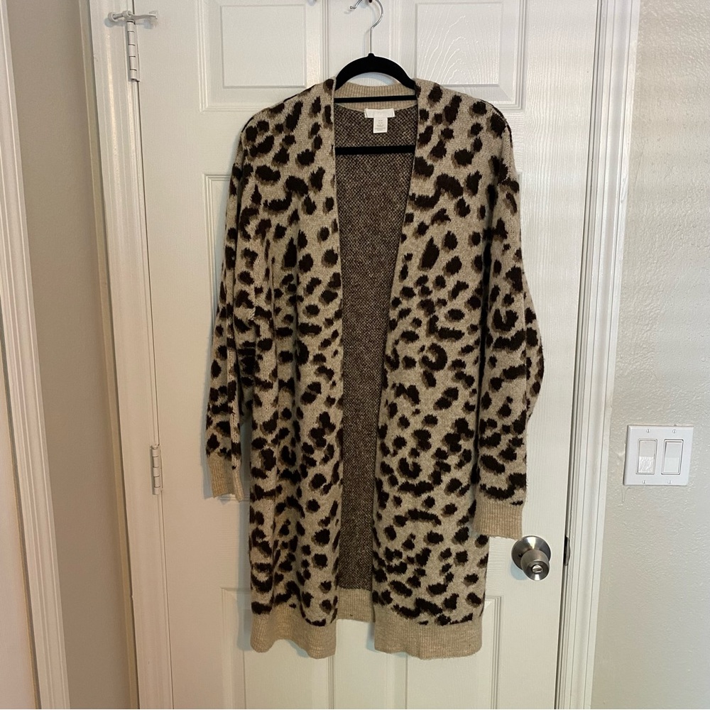 Cheetah Long Cardigan